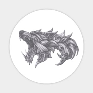 pencil art wolf Magnet